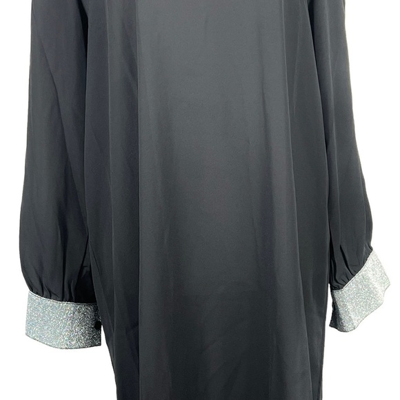 NEW WITH TAGS MADE WITH LOVE LONG SLEEVE SILVER TRIM PARTY DRESS‎ - Picture 7 of 11